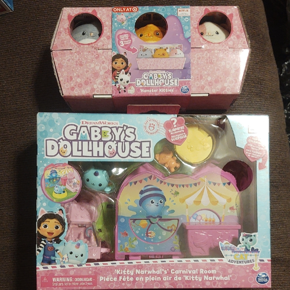 Gabby's Dollhouse Hamster Kitties & Narwhal's Carnival Room